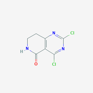 molecular formula C7H5Cl2N3O B1457458 2,4-Dichloro-7,8-dihydropyrido[4,3-D]pyrimidin-5(6H)-one CAS No. 1393572-20-7