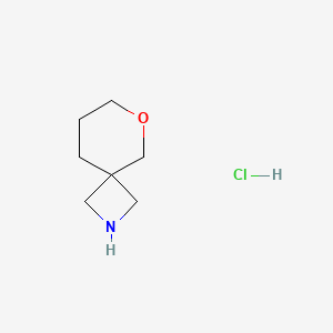 molecular formula C7H14ClNO B1457460 6-Oxa-2-azaspiro[3.5]nonane hydrochloride CAS No. 1359656-29-3