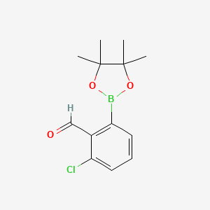 molecular formula C13H16BClO3 B1457462 3-Chloro-2-formylphenylboronic acid pinacol ester CAS No. 1352129-62-4