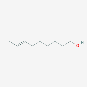 molecular formula C12H22O B14574635 3,8-Dimethyl-4-methylidenenon-7-EN-1-OL CAS No. 61685-53-8