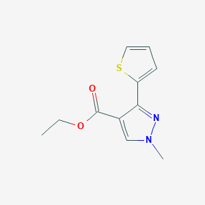 molecular formula C11H12N2O2S B14574669 Ethyl 1-methyl-3-(thiophen-2-yl)-1H-pyrazole-4-carboxylate CAS No. 61354-80-1