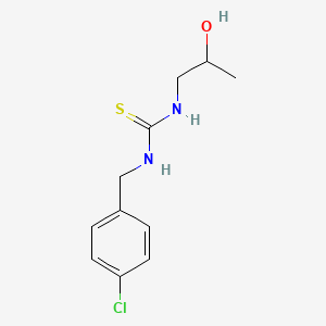 molecular formula C11H15ClN2OS B14574696 N-[(4-Chlorophenyl)methyl]-N'-(2-hydroxypropyl)thiourea CAS No. 61290-59-3