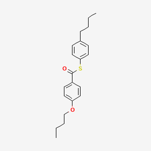 molecular formula C21H26O2S B14574797 S-(4-Butylphenyl) 4-butoxybenzene-1-carbothioate CAS No. 61518-94-3