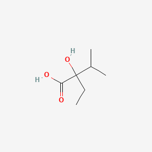 molecular formula C7H14O3 B14574847 2-Ethyl-2-hydroxy-3-methylbutanoic acid CAS No. 61355-87-1