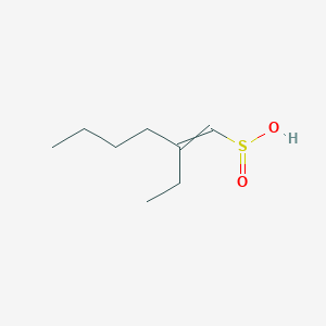 molecular formula C8H16O2S B14574876 2-Ethylhex-1-ene-1-sulfinic acid CAS No. 61668-22-2
