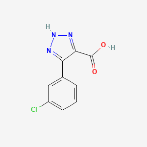 molecular formula C9H6ClN3O2 B1457490 5-(3-Chlorophenyl)-1H-1,2,3-triazole-4-carboxylic acid CAS No. 1492195-35-3
