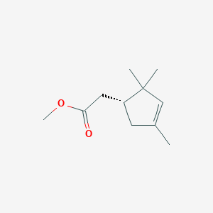 molecular formula C11H18O2 B14574928 Methyl [(1R)-2,2,4-trimethylcyclopent-3-en-1-yl]acetate CAS No. 61612-42-8