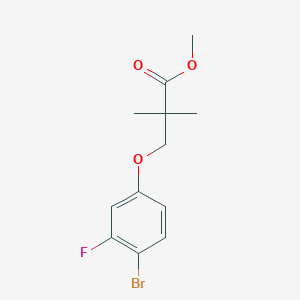molecular formula C12H14BrFO3 B1457494 Methyl 3-(4-bromo-3-fluorophenoxy)-2,2-dimethylpropanoate CAS No. 1531064-72-8