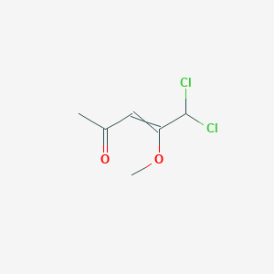 molecular formula C6H8Cl2O2 B14574946 5,5-Dichloro-4-methoxypent-3-en-2-one CAS No. 61203-75-6