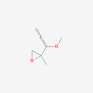 molecular formula C7H10O2 B14574963 2-(1-Methoxypropadienyl)-2-methyloxirane CAS No. 61186-71-8