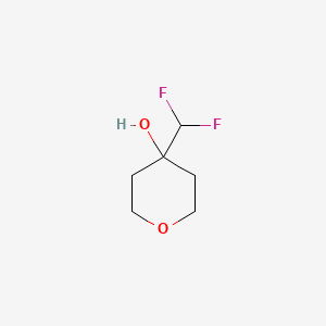 molecular formula C6H10F2O2 B1457500 4-(Difluoromethyl)oxan-4-ol CAS No. 1505220-12-1