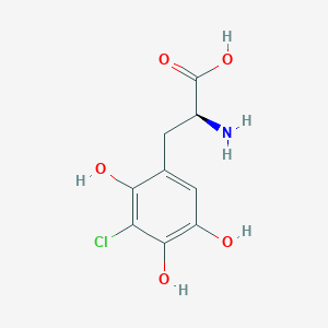 molecular formula C9H10ClNO5 B14575091 3-Chloro-2,5-dihydroxy-L-tyrosine CAS No. 61201-51-2