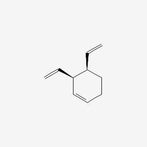 molecular formula C10H14 B14575097 Cyclohexene, 3,4-diethenyl-, cis- CAS No. 61222-40-0