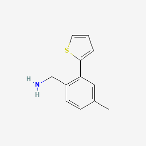 [4-Methyl-2-(thiophen-2-yl)phenyl]methanamine