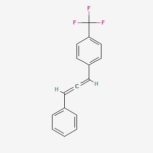 molecular formula C16H11F3 B14575162 Benzene, 1-(3-phenyl-1,2-propadienyl)-4-(trifluoromethyl)- CAS No. 61692-98-6