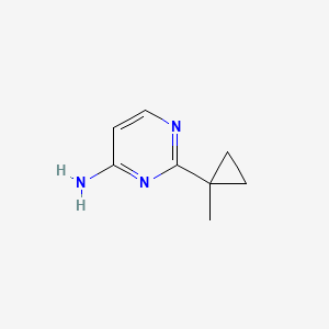 molecular formula C8H11N3 B1457518 2-(1-Methylcyclopropyl)pyrimidin-4-amine CAS No. 1521482-21-2