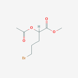 molecular formula C8H13BrO4 B14575184 Methyl 2-(acetyloxy)-5-bromopentanoate CAS No. 61427-26-7