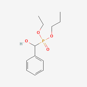 molecular formula C12H19O4P B14575187 Ethyl propyl [hydroxy(phenyl)methyl]phosphonate CAS No. 61222-53-5