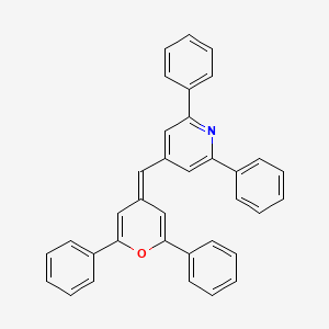 molecular formula C35H25NO B14575201 Pyridine, 4-[(2,6-diphenyl-4H-pyran-4-ylidene)methyl]-2,6-diphenyl- CAS No. 61274-40-6