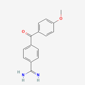 molecular formula C15H14N2O2 B14575209 Benzenecarboximidamide, 4-(4-methoxybenzoyl)- CAS No. 61625-29-4