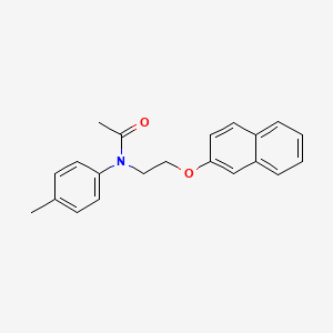 molecular formula C21H21NO2 B14575234 Acetamide, N-(4-methylphenyl)-N-[2-(2-naphthalenyloxy)ethyl]- CAS No. 61293-94-5