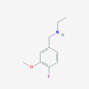 molecular formula C10H14FNO B1457526 Ethyl[(4-fluoro-3-methoxyphenyl)methyl]amine CAS No. 1528146-40-8