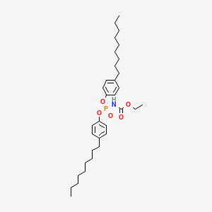 molecular formula C33H52NO5P B14575342 Ethyl [bis(4-nonylphenoxy)phosphoryl]carbamate CAS No. 61670-36-8