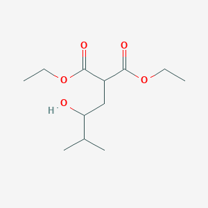 molecular formula C12H22O5 B14575357 Diethyl (2-hydroxy-3-methylbutyl)propanedioate CAS No. 61337-01-7