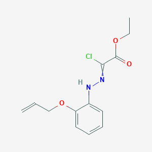 molecular formula C13H15ClN2O3 B14575360 Ethyl 2-chloro-2-[(2-prop-2-enoxyphenyl)hydrazinylidene]acetate CAS No. 61364-10-1