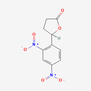 molecular formula C10H8N2O6 B14575395 (5R)-5-(2,4-Dinitrophenyl)oxolan-2-one CAS No. 61520-98-7