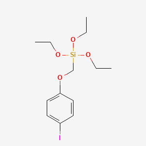 molecular formula C13H21IO4Si B14575458 Triethoxy[(4-iodophenoxy)methyl]silane CAS No. 61464-00-4