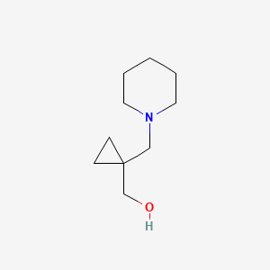 molecular formula C10H19NO B1457547 {1-[(Piperidin-1-yl)methyl]cyclopropyl}methanol CAS No. 1268057-08-4