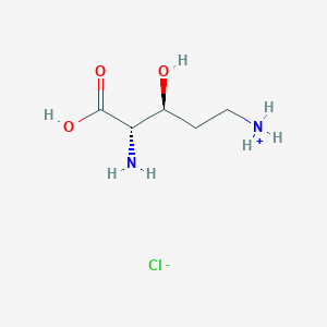 molecular formula C5H13ClN2O3 B145755 [(3S,4S)-4-amino-4-carboxy-3-hydroxybutyl]azanium;chloride CAS No. 66954-83-4