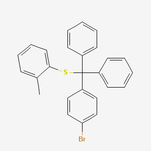 molecular formula C26H21BrS B14575513 Benzene, 1-[[(4-bromophenyl)diphenylmethyl]thio]-2-methyl- CAS No. 61151-49-3
