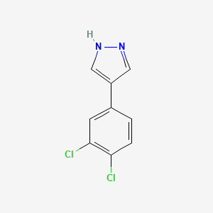 molecular formula C9H6Cl2N2 B1457555 4-(3,4-Dichlorophenyl)-1H-pyrazole CAS No. 1267962-80-0