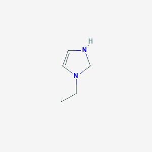 molecular formula C5H10N2 B14575670 1-Ethyl-2,3-dihydro-1H-imidazole CAS No. 61345-61-7