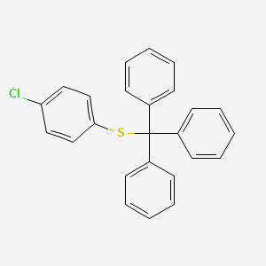 molecular formula C25H19ClS B14575676 Benzene, 1-chloro-4-[(triphenylmethyl)thio]- CAS No. 61623-64-1