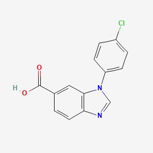 1-(4-chlorophenyl)-1H-1,3-benzodiazole-6-carboxylic acid