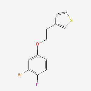 3-[2-(3-Bromo-4-fluorophenoxy)ethyl]thiophene
