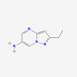 molecular formula C8H10N4 B1457577 2-Ethylpyrazolo[1,5-a]pyrimidin-6-amine CAS No. 1356003-22-9