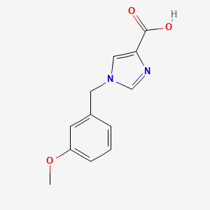 molecular formula C12H12N2O3 B1457578 1-[(3-Methoxyphenyl)methyl]-1H-imidazole-4-carboxylic acid CAS No. 1369014-08-3