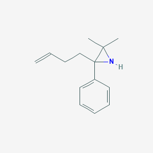molecular formula C14H19N B14575814 Aziridine, 2-(3-butenyl)-3,3-dimethyl-2-phenyl- CAS No. 61686-92-8