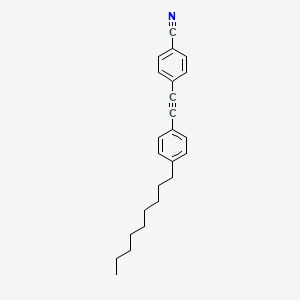 molecular formula C24H27N B14575815 Benzonitrile, 4-[(4-nonylphenyl)ethynyl]- CAS No. 61614-43-5