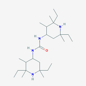 molecular formula C25H50N4O B14575888 N,N'-Bis(2,6-diethyl-2,3,6-trimethylpiperidin-4-yl)urea CAS No. 61683-05-4