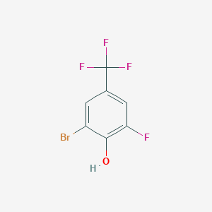 molecular formula C7H3BrF4O B1457595 2-Bromo-6-fluoro-4-(trifluoromethyl)phenol CAS No. 1610471-16-3