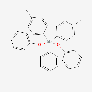 molecular formula C33H31O2Sb B14575955 Tris(4-methylphenyl)(diphenoxy)-lambda~5~-stibane CAS No. 61184-23-4