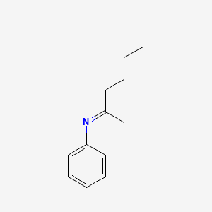 molecular formula C13H19N B14575971 Benzenamine, N-(1-methylhexylidene)- CAS No. 61285-49-2