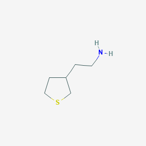 molecular formula C6H13NS B1457598 2-(Thiolan-3-yl)ethan-1-amine CAS No. 1367992-37-7