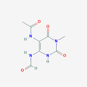 molecular formula C8H10N4O4 B014576 5-Acetylamino-6-formylamino-3-methyluracil CAS No. 85438-96-6