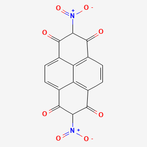 molecular formula C16H6N2O8 B14576052 2,7-Dinitropyrene-1,3,6,8(2H,7H)-tetrone CAS No. 61198-29-6